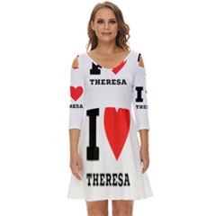 I Love Theresa Shoulder Cut Out Zip Up Dress by ilovewhateva