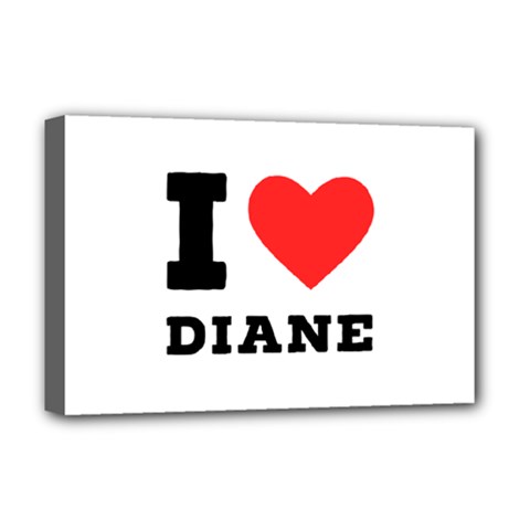 I Love Diane Deluxe Canvas 18  X 12  (stretched) by ilovewhateva