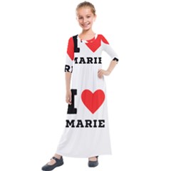 I Love Marie Kids  Quarter Sleeve Maxi Dress by ilovewhateva