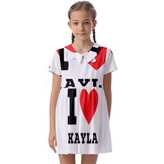 I Love Kayla Kids  Asymmetric Collar Dress by ilovewhateva