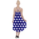 Cute Whale Illustration Pattern High-Low Halter Chiffon Dress  View2