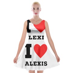 I Love Alexis Velvet Skater Dress by ilovewhateva