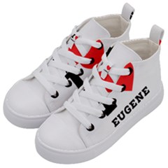 I Love Eugene Kids  Mid-top Canvas Sneakers by ilovewhateva