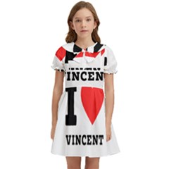 I Love Vincent  Kids  Bow Tie Puff Sleeve Dress by ilovewhateva