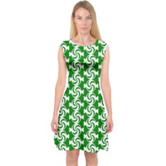 Candy Illustration Pattern Capsleeve Midi Dress by GardenOfOphir