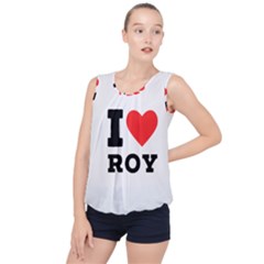 I Love Roy Bubble Hem Chiffon Tank Top by ilovewhateva