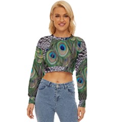 Peacock Bird Feather Colourful Lightweight Long Sleeve Sweatshirt by Jancukart