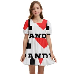 I Love Randy Kids  Short Sleeve Dolly Dress by ilovewhateva