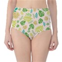 Tropical Leaf Leaves Palm Green Classic High-Waist Bikini Bottoms View1