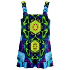 Abstract Kaleidoscope Digital Kids  Layered Skirt Swimsuit by Jancukart