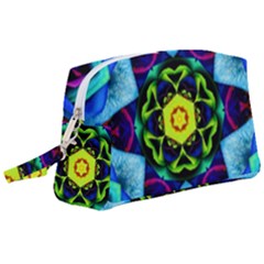 Abstract Kaleidoscope Digital Wristlet Pouch Bag (large) by Jancukart