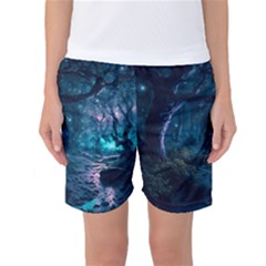 Path Forest Wood Light Night Women s Basketball Shorts by Jancukart