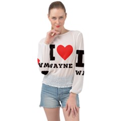 I Love Wayne Banded Bottom Chiffon Top by ilovewhateva