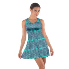 Chevron Zigzag Pattern Cotton Racerback Dress by Jancukart