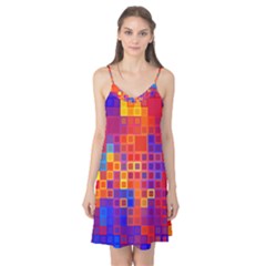 Squares Geometric Colorful Fluorescent Camis Nightgown  by Jancukart