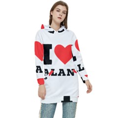 I Love Alan Women s Long Oversized Pullover Hoodie by ilovewhateva