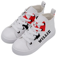 I Love Willie Kids  Mid-top Canvas Sneakers by ilovewhateva