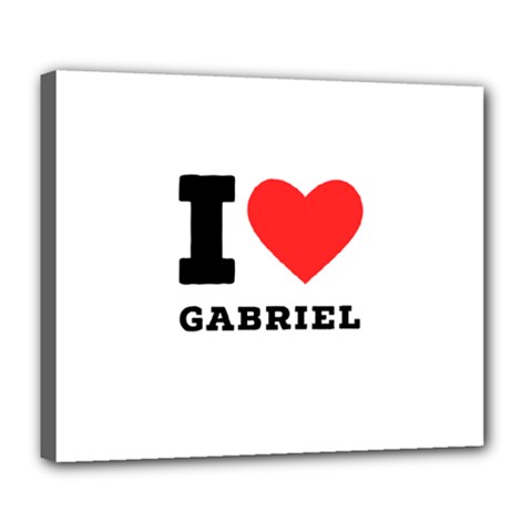 I Love Gabriel Deluxe Canvas 24  X 20  (stretched) by ilovewhateva