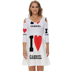 I Love Gabriel Shoulder Cut Out Zip Up Dress by ilovewhateva