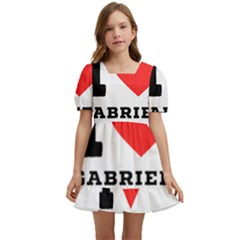 I Love Gabriel Kids  Short Sleeve Dolly Dress by ilovewhateva