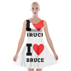 I Love Bruce Velvet Skater Dress by ilovewhateva