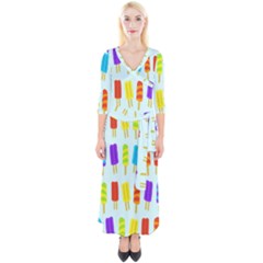 Background-29 Quarter Sleeve Wrap Maxi Dress by nateshop