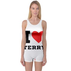 I Love Terry  One Piece Boyleg Swimsuit by ilovewhateva