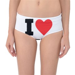 I Love Terry  Mid-waist Bikini Bottoms by ilovewhateva