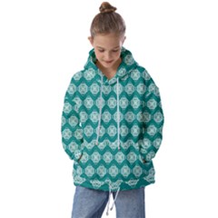 Abstract Knot Geometric Tile Pattern Kids  Oversized Hoodie by GardenOfOphir