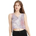 Liquid Marble V-Neck Cropped Tank Top View1