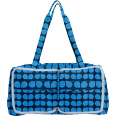 Blue Gray Leaf Pattern Multi Function Bag by GardenOfOphir