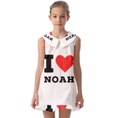 I Love Noah Kids  Pilgrim Collar Ruffle Hem Dress by ilovewhateva