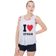 I Love Ethan Bubble Hem Chiffon Tank Top by ilovewhateva