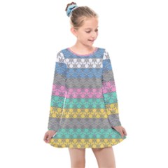 Ornamental 02 Kids  Long Sleeve Dress by nateshop