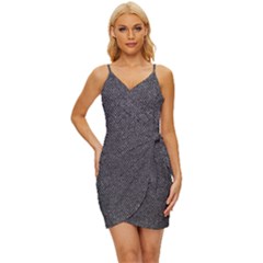 Texture-jeans Wrap Tie Front Dress by nateshop