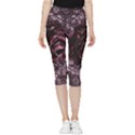 Rose Mandala Inside Out Lightweight Velour Capri Leggings  View1