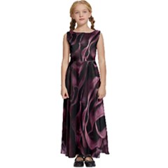 Rose Mandala Kids  Satin Sleeveless Maxi Dress by MRNStudios