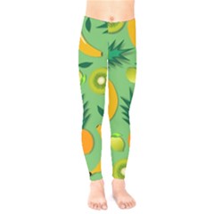 Fruit Tropical Pattern Design Art Kids  Classic Winter Leggings by danenraven