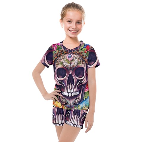 Bone Cute Kids  Mesh Tee And Shorts Set by GardenOfOphir