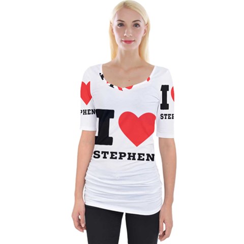 I Love Stephen Wide Neckline Tee by ilovewhateva