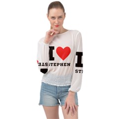 I Love Stephen Banded Bottom Chiffon Top by ilovewhateva