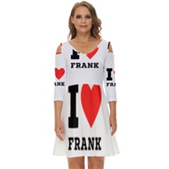 I Love Frank Shoulder Cut Out Zip Up Dress by ilovewhateva