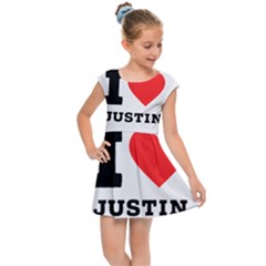 I Love Justin Kids  Cap Sleeve Dress by ilovewhateva