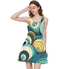 Waves Ocean Sea Abstract Whimsical (1) Inside Out Racerback Dress by Jancukart