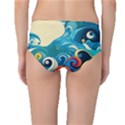 Waves Ocean Sea Abstract Whimsical (2) Mid-Waist Bikini Bottoms View2