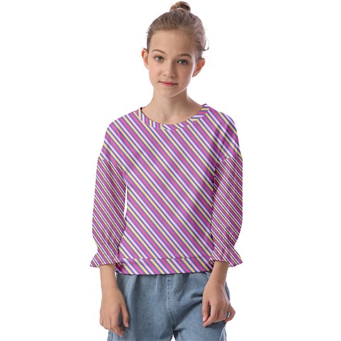 Background-102 Kids  Cuff Sleeve Top by nateshop