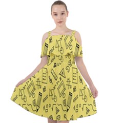 Back-to-school Cut Out Shoulders Chiffon Dress by nateshop