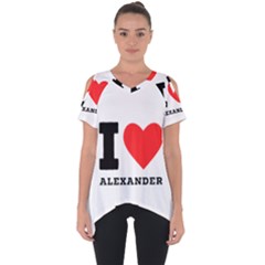 I Love Alexander Cut Out Side Drop Tee by ilovewhateva