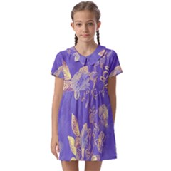 Flowers-103 Kids  Asymmetric Collar Dress by nateshop