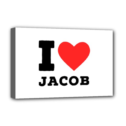 I Love Jacob Deluxe Canvas 18  X 12  (stretched) by ilovewhateva